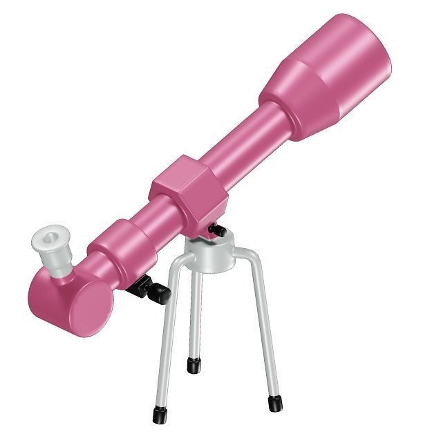 Baby Cartoon Telescope 3D model_1