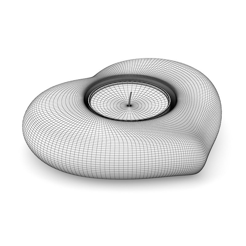 Heart Shaped Candlestick 3D model_2