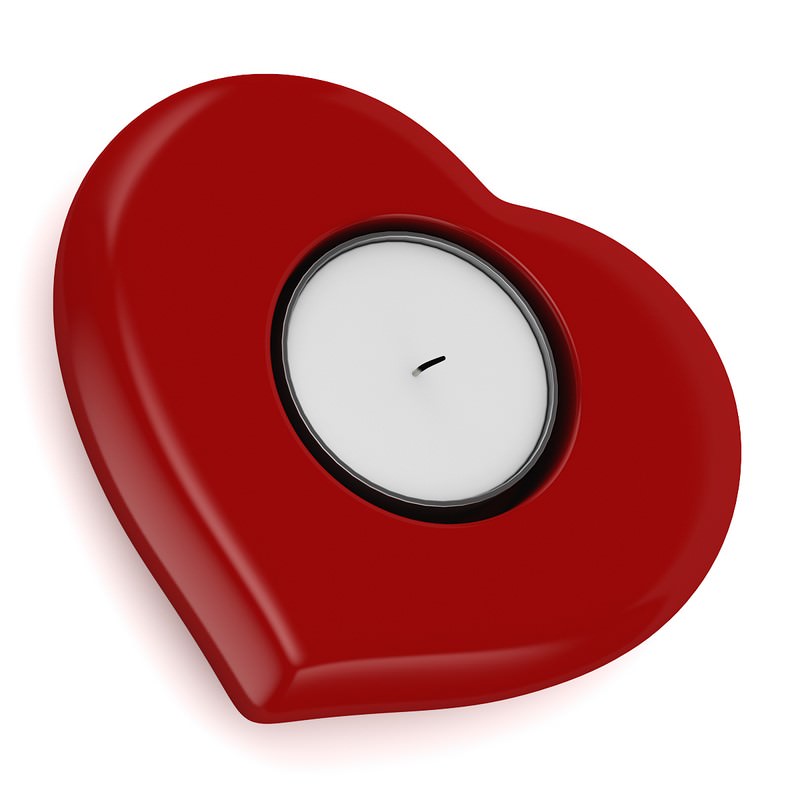Heart Shaped Candlestick 3D model_3