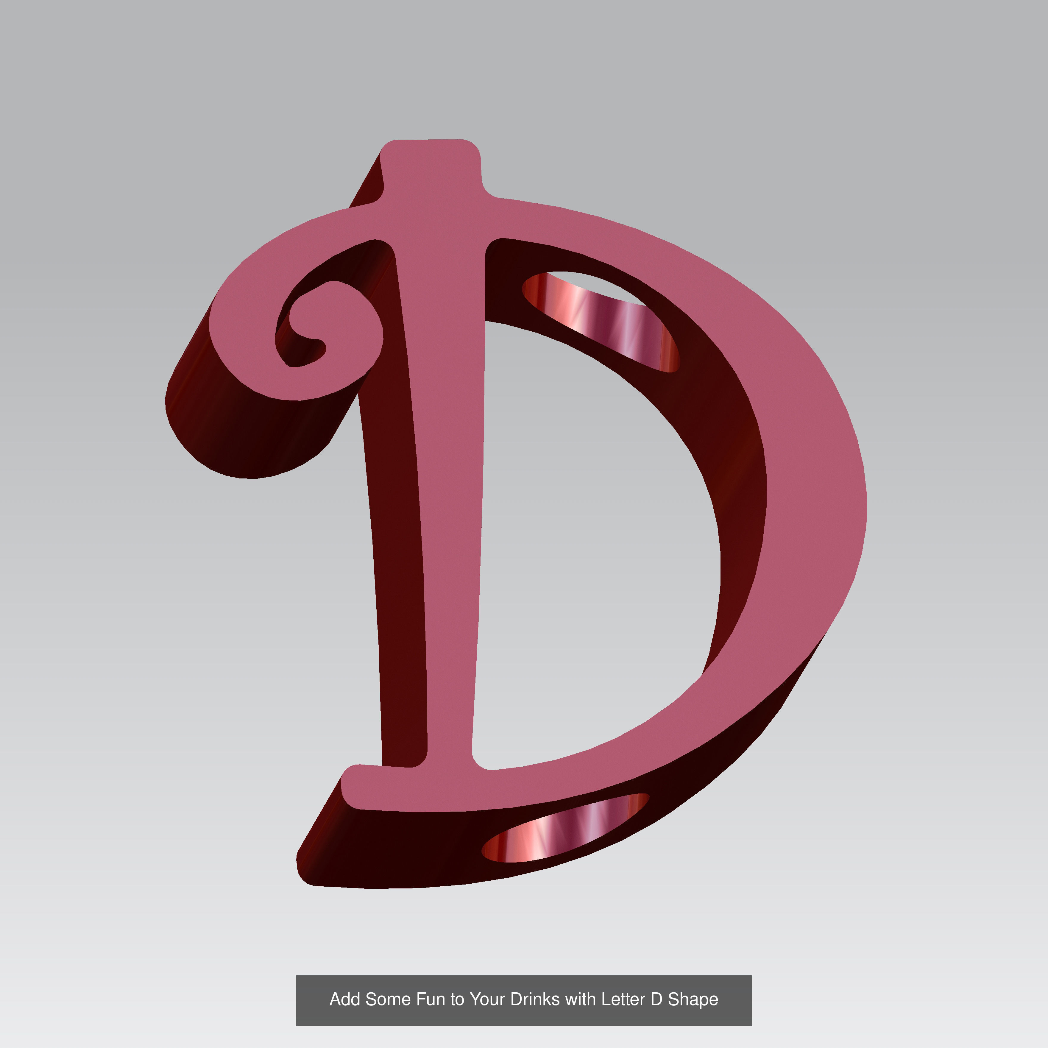 Alphabet Straw Topper Collection 3D Printable Models _8