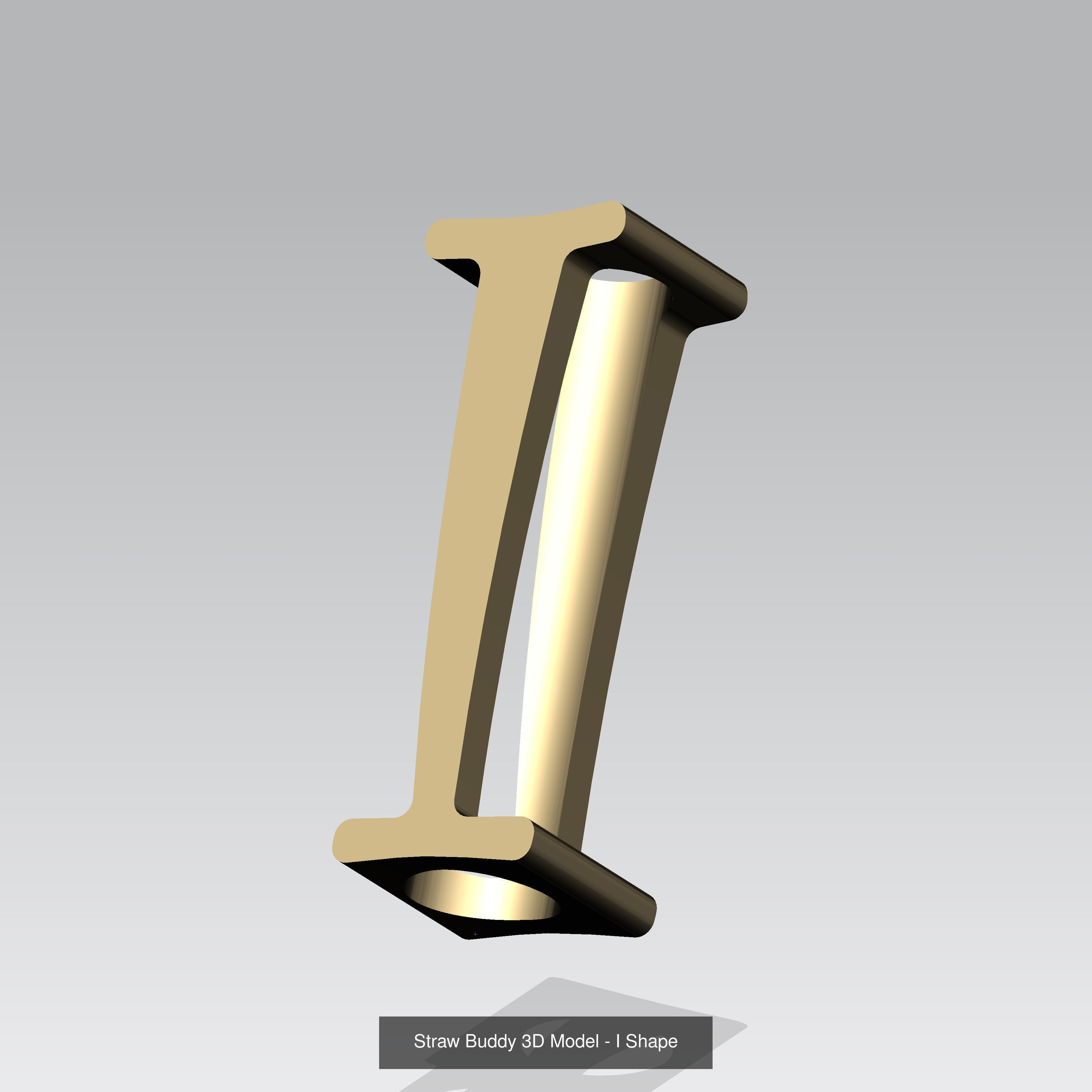 Alphabet Straw Topper Collection 3D Printable Models _13