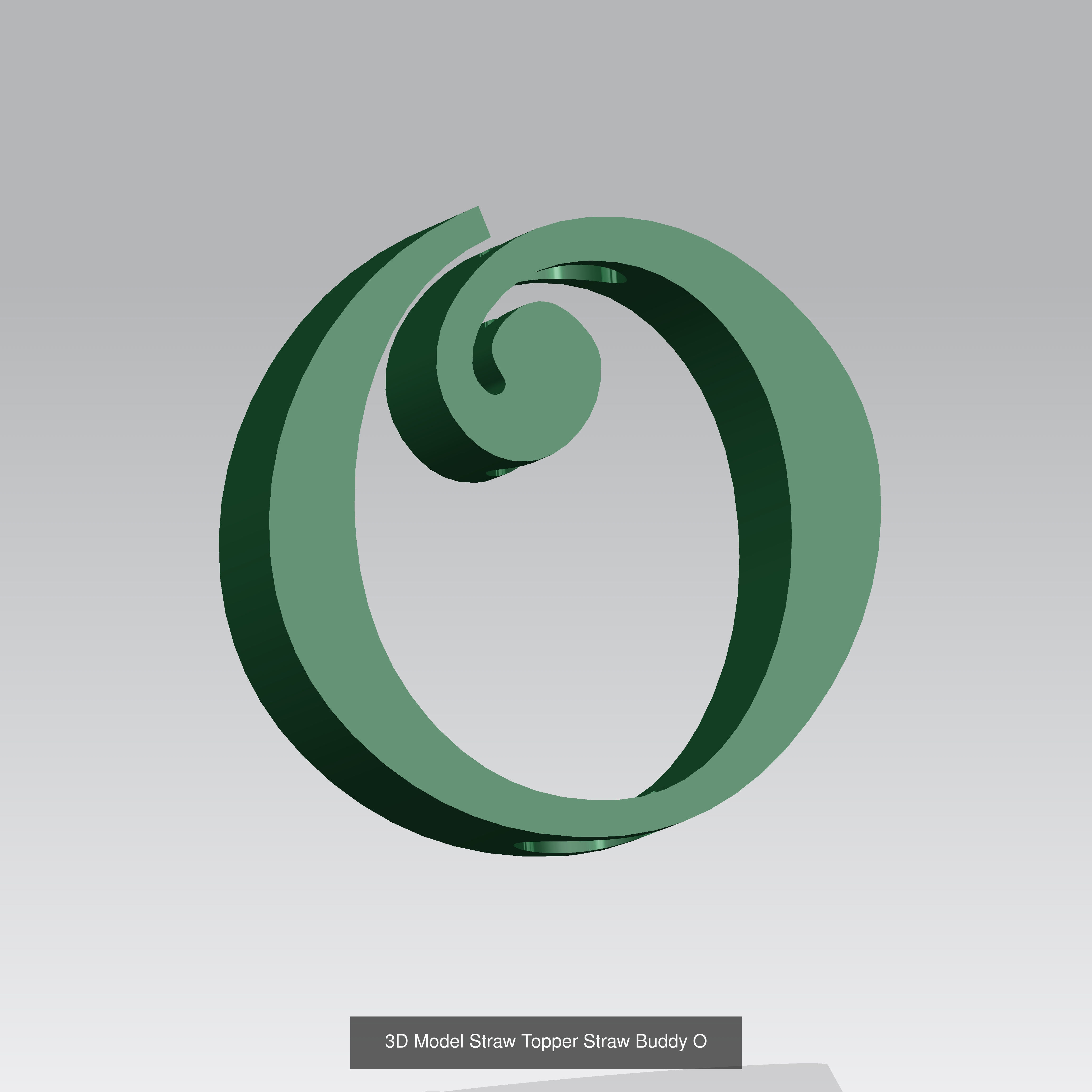 Alphabet Straw Topper Collection 3D Printable Models _19