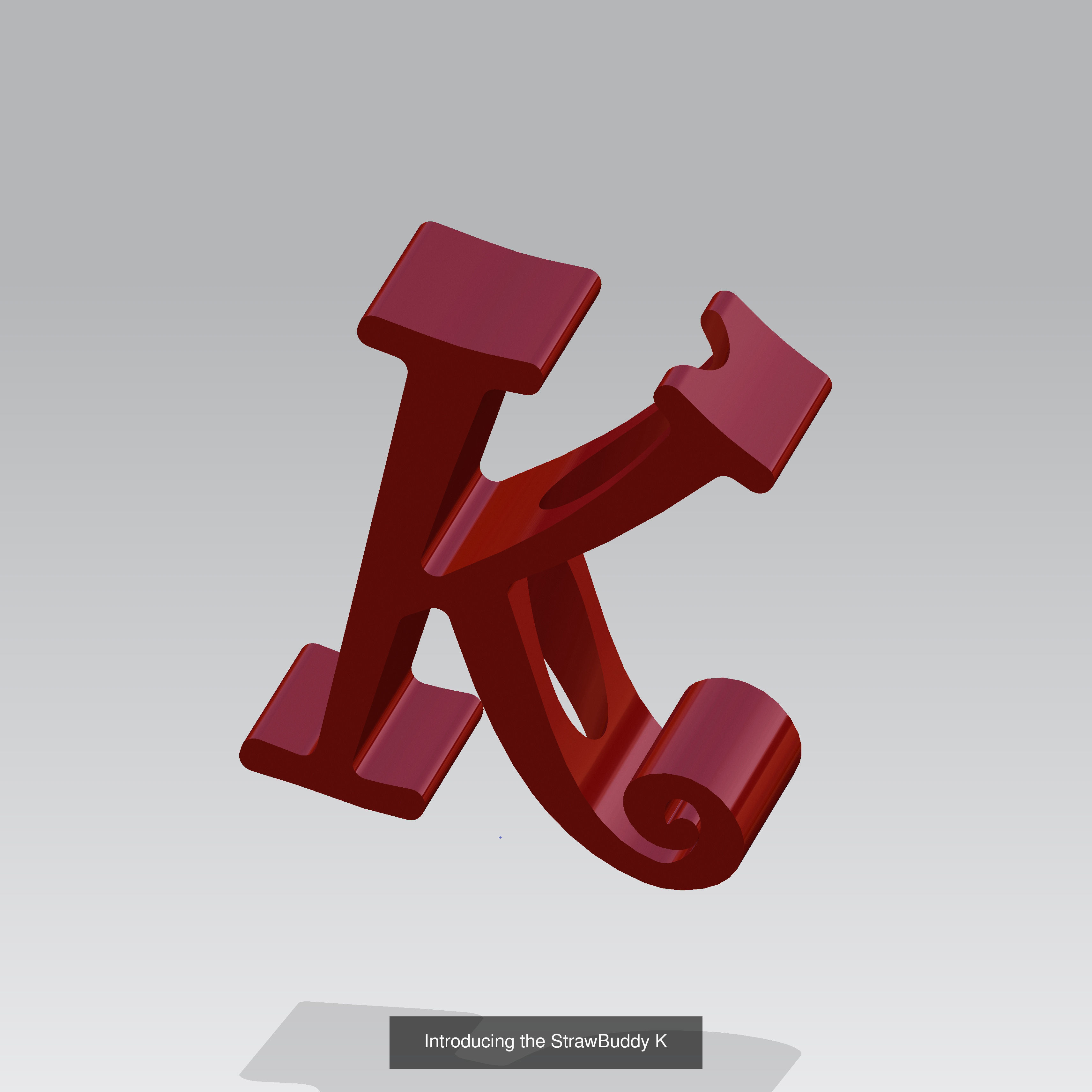 Alphabet Straw Topper Collection 3D Printable Models _15