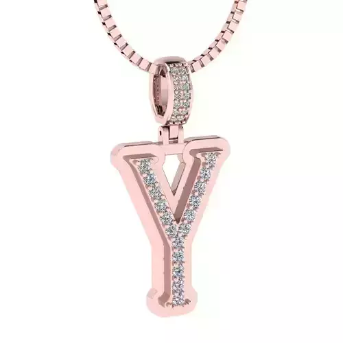 Alphabet Luxury pendant Y 3D print model