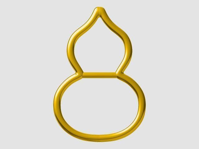 Hulu Calabash Pendant 3D print model_1