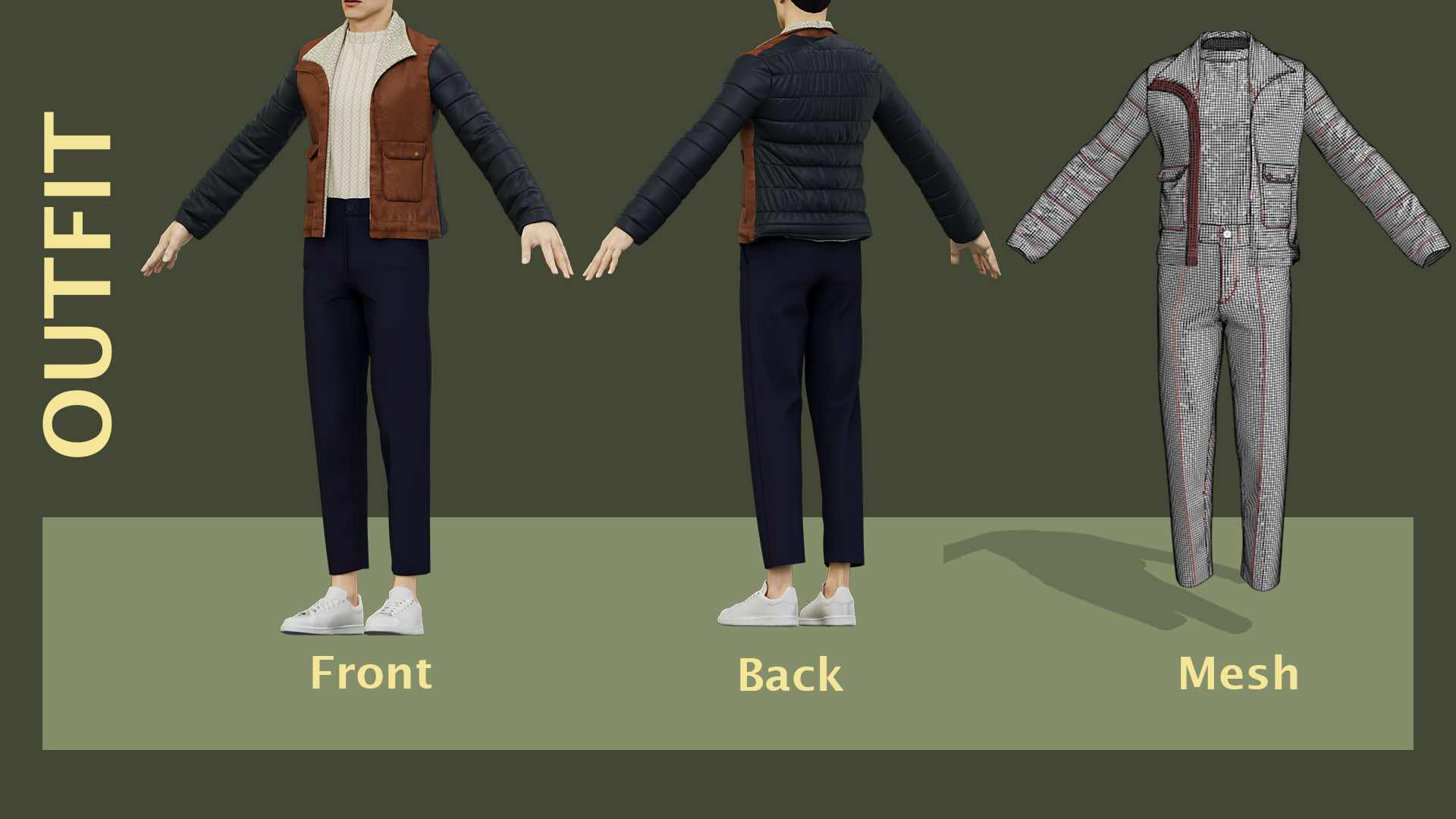 Men Outfit with marvelous PLUS Video tutorial with narration 3D model_1