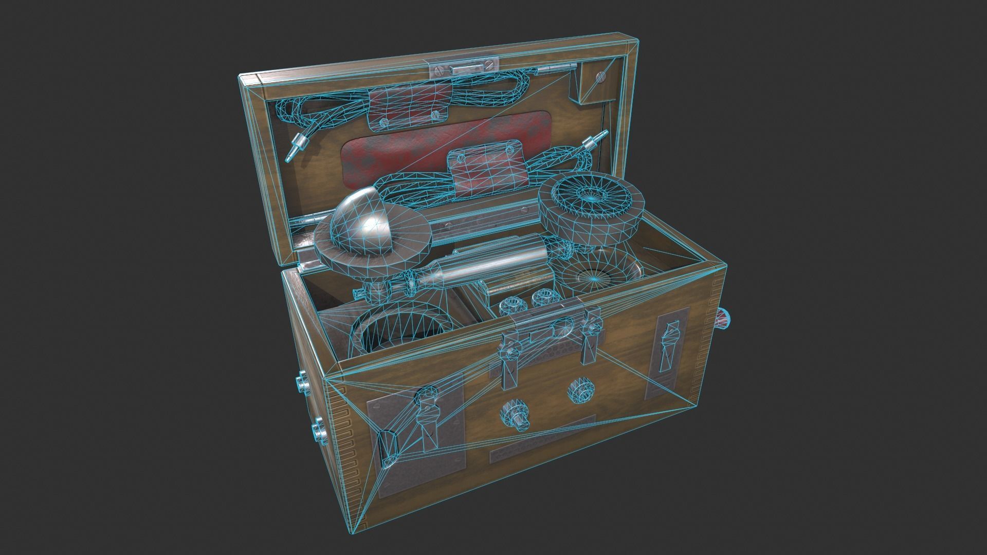 Field Telephone Low-poly 3D model_1