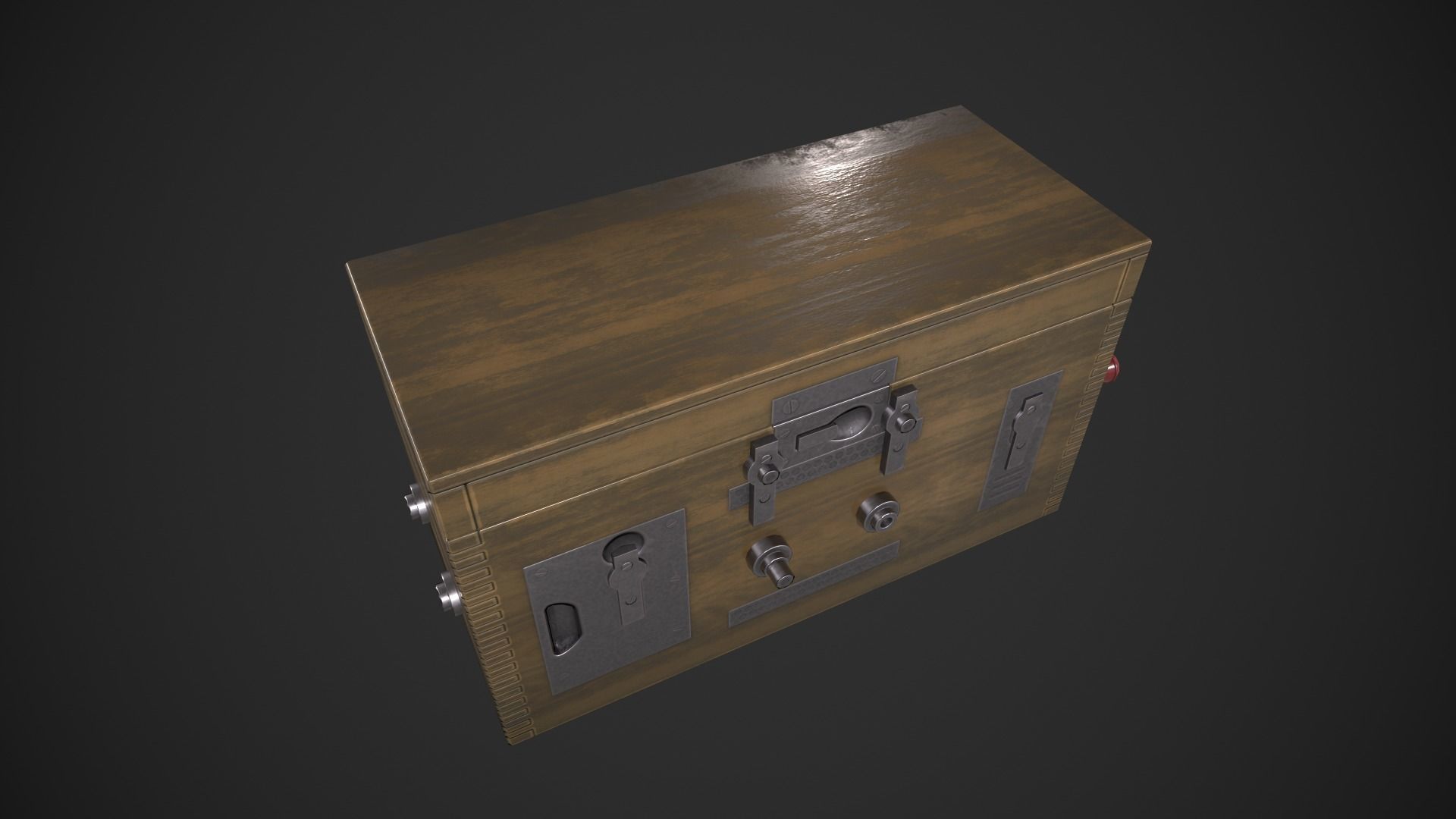 Field Telephone Low-poly 3D model_4