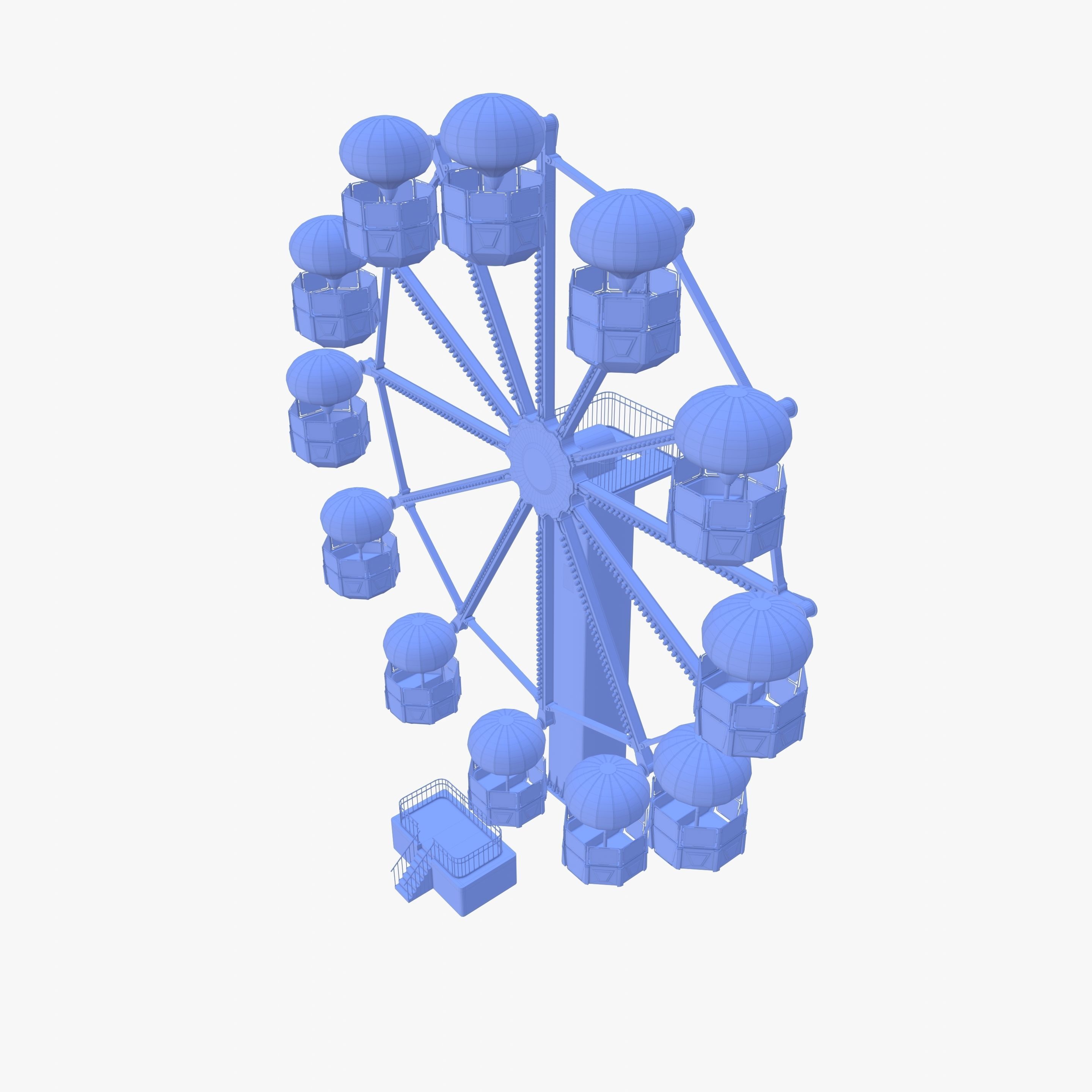 Animated ferris wheel v3 Low-poly 3D model_18