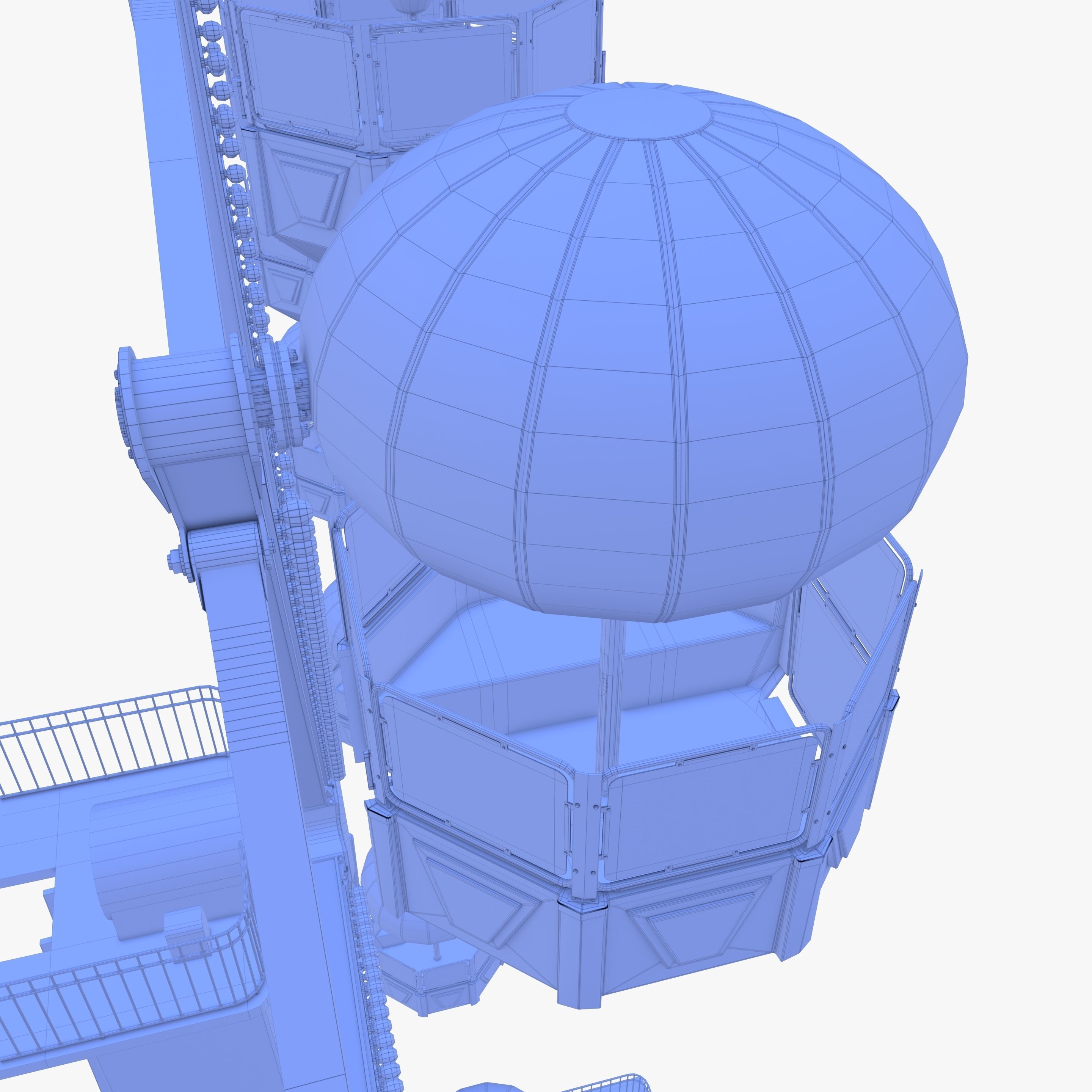 Animated ferris wheel v3 Low-poly 3D model_23