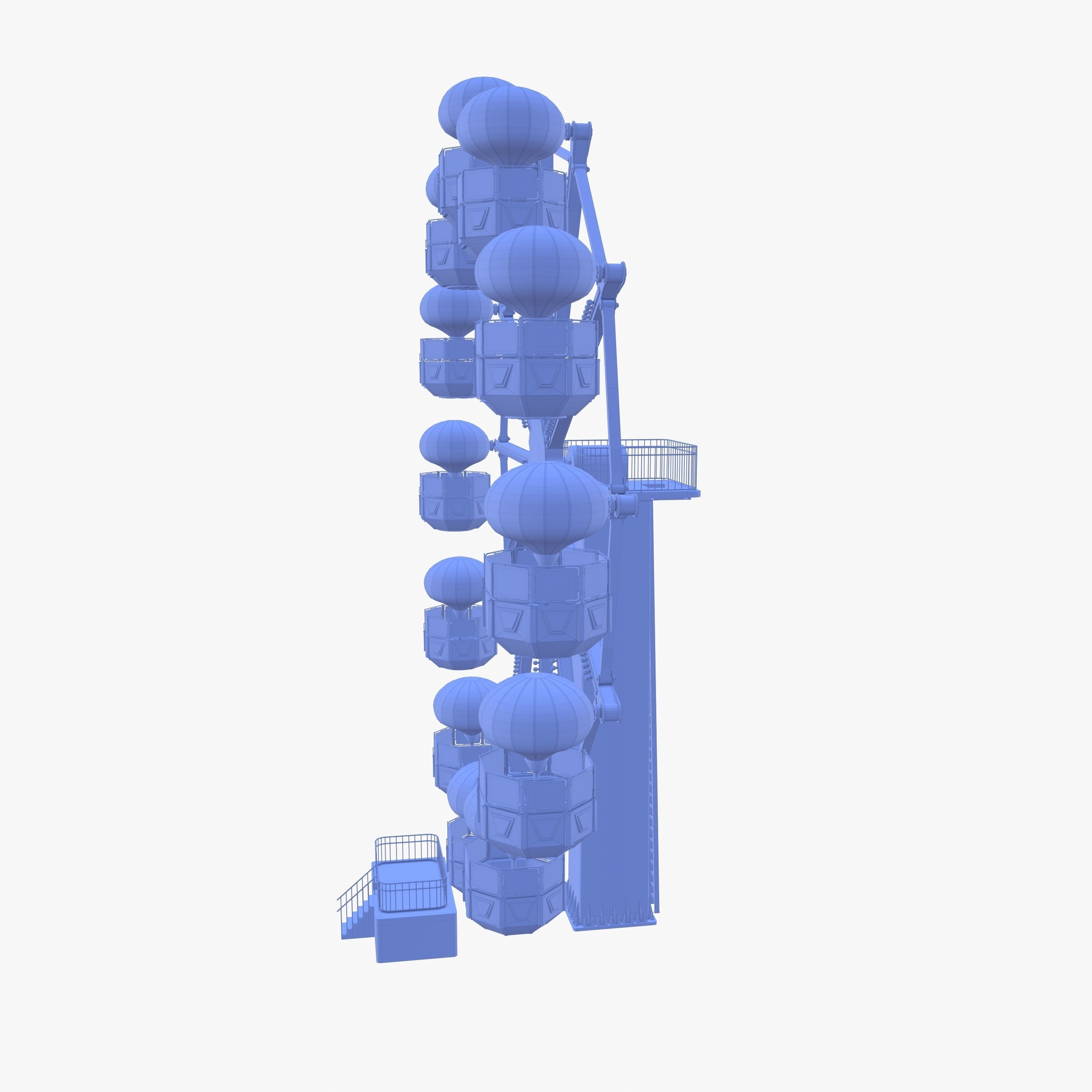 Animated ferris wheel v3 Low-poly 3D model_13