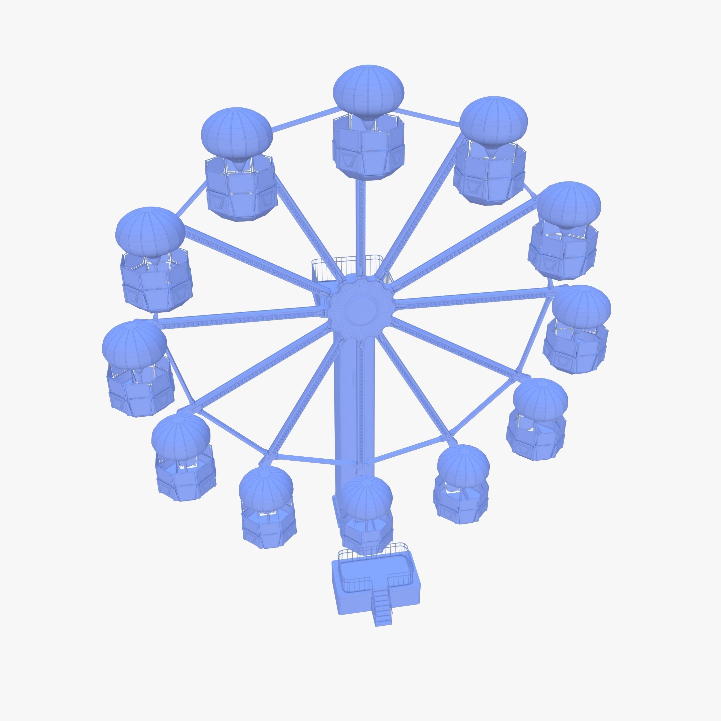 Animated ferris wheel v3 Low-poly 3D model_19