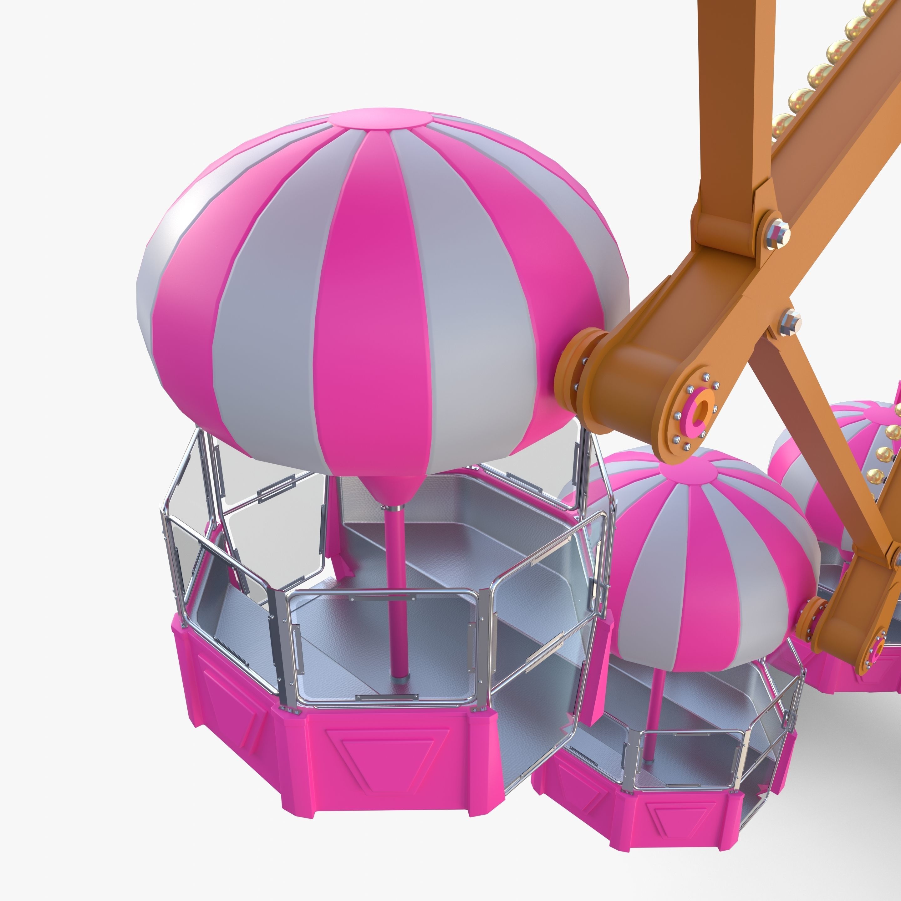 Animated ferris wheel v3 Low-poly 3D model_3