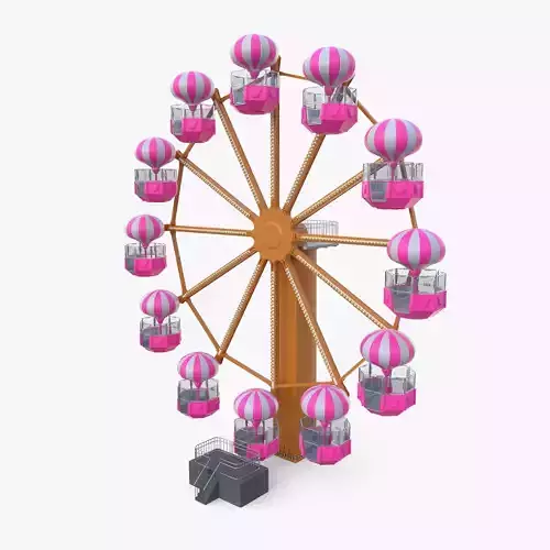 Animated ferris wheel v3 Low-poly 3D model