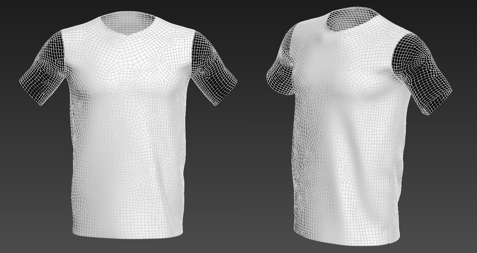 Men T-Shirt  3D model_2