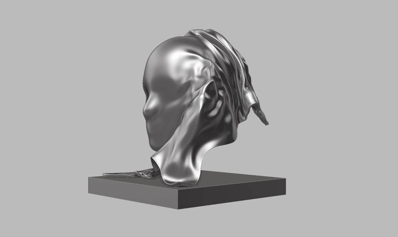 Concept fabric face sculpture 3D print model_10