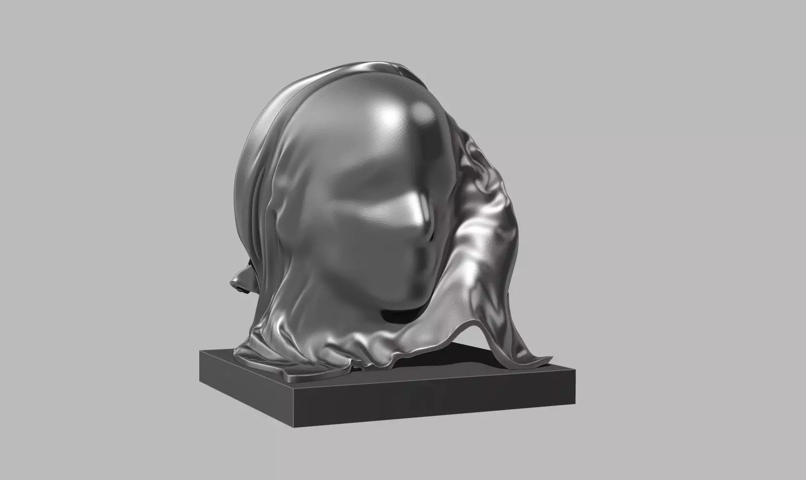 Concept fabric face sculpture 3D print model_0