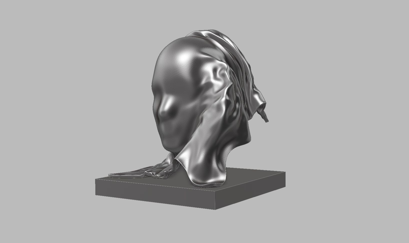 Concept fabric face sculpture 3D print model_11