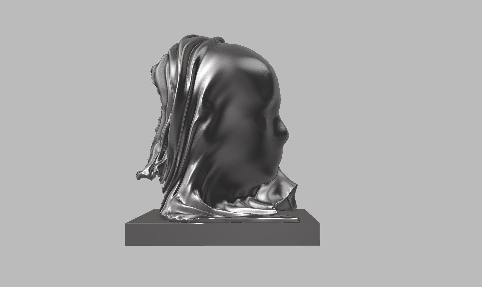 Concept fabric face sculpture 3D print model_3
