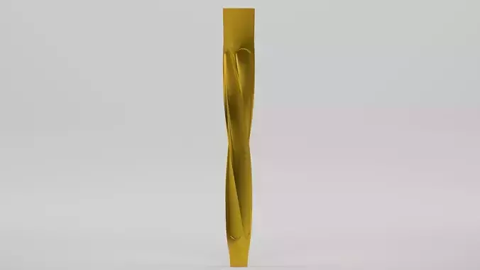 Wooden twisted leg 3D model for CNC machine