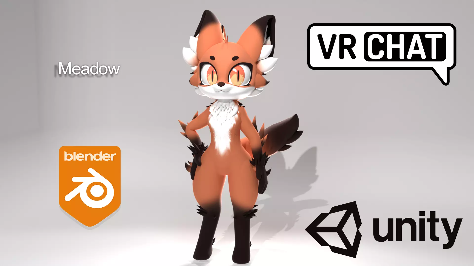 Meadow the Fox VRCHAT READY 3D FBX Model Low-poly 3D model_0