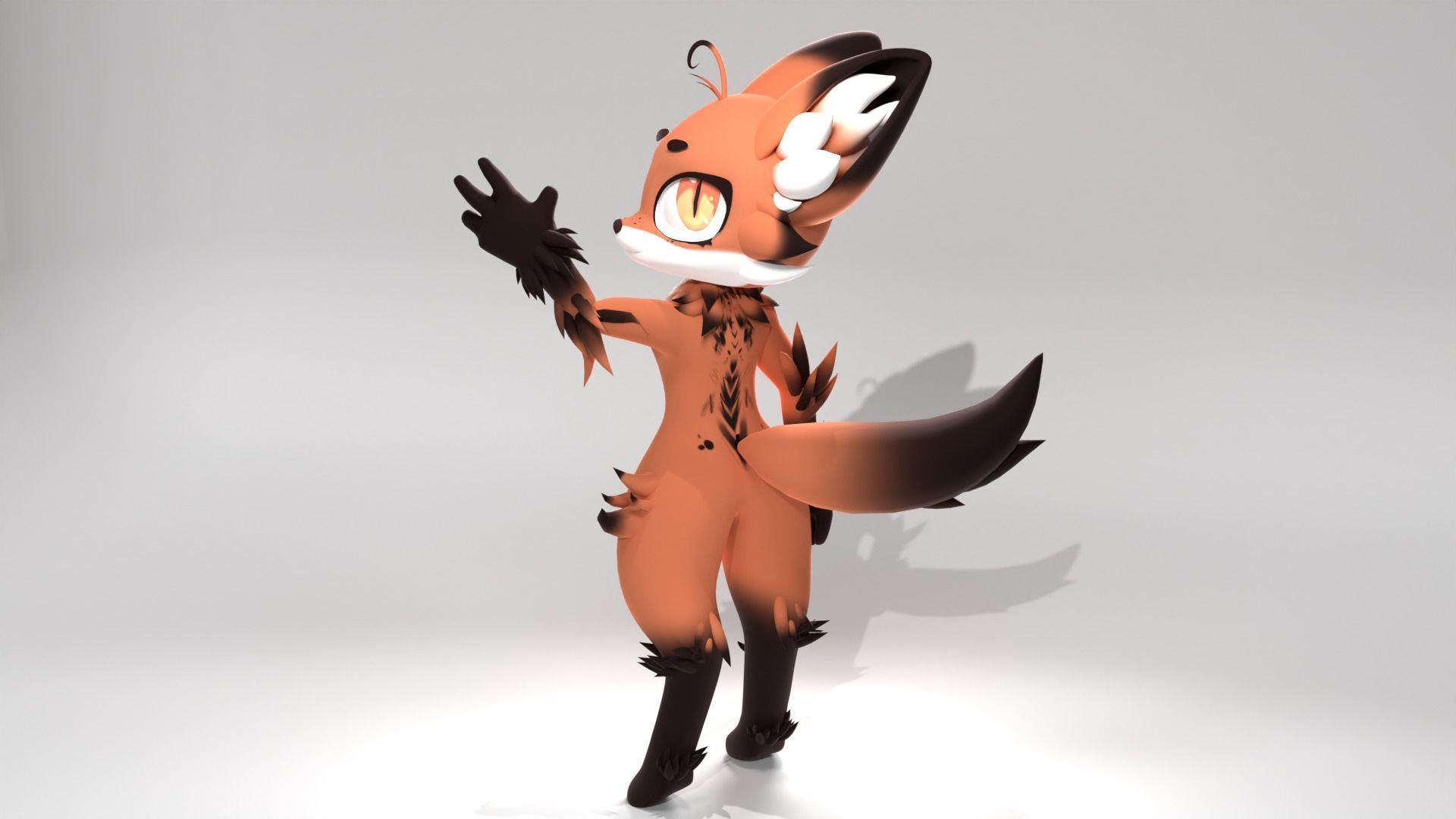 Meadow the Fox VRCHAT READY 3D FBX Model Low-poly 3D model_2