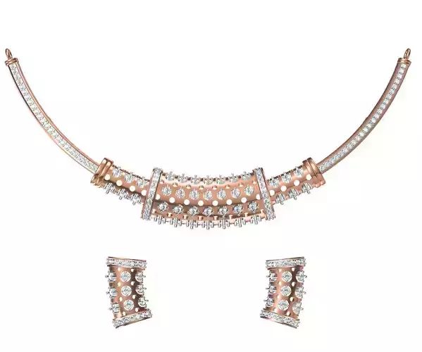 Women Earring Necklace Set STL JCD Details
