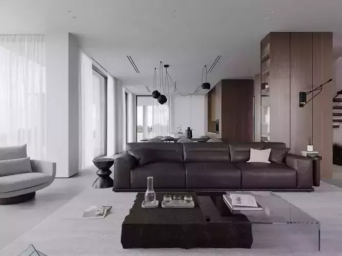 3D model of modern villa 3D model