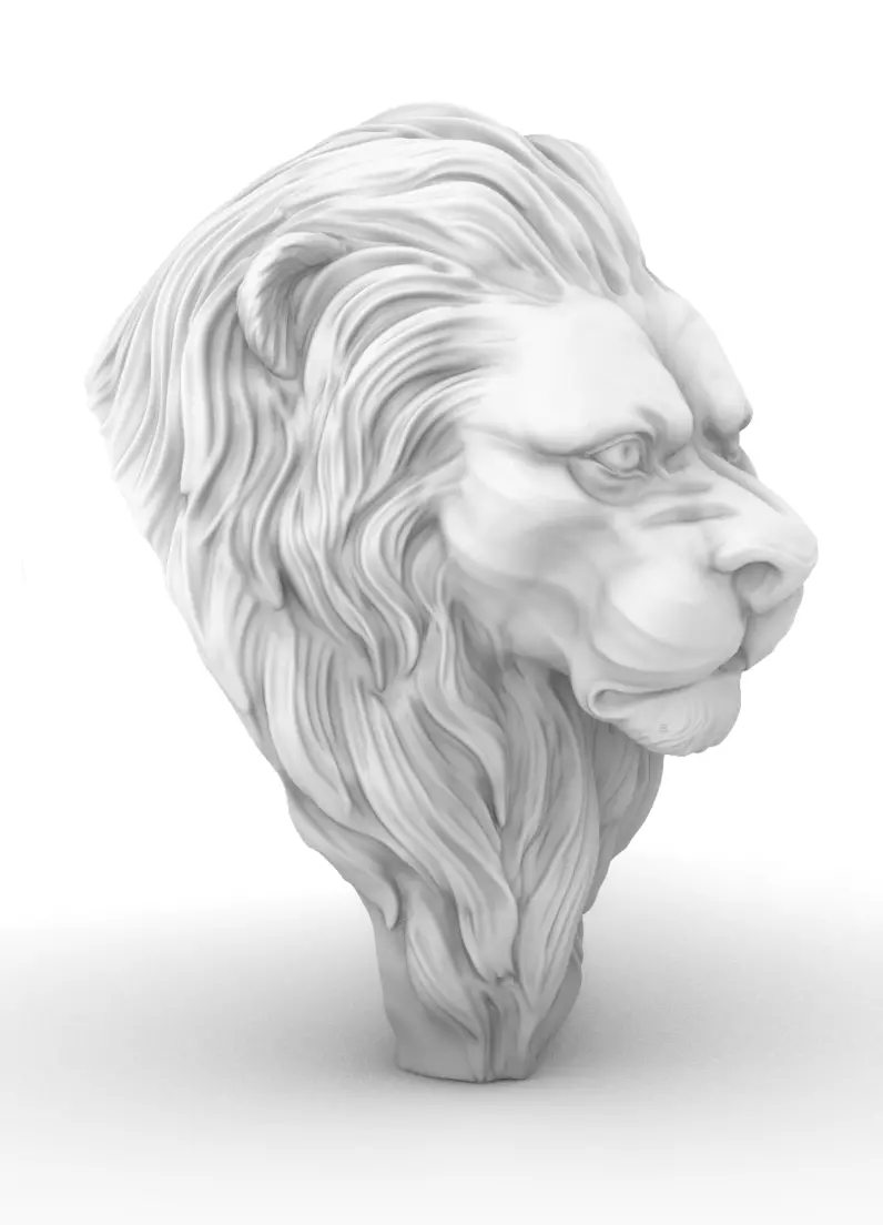 Lion Head Free 3D print model