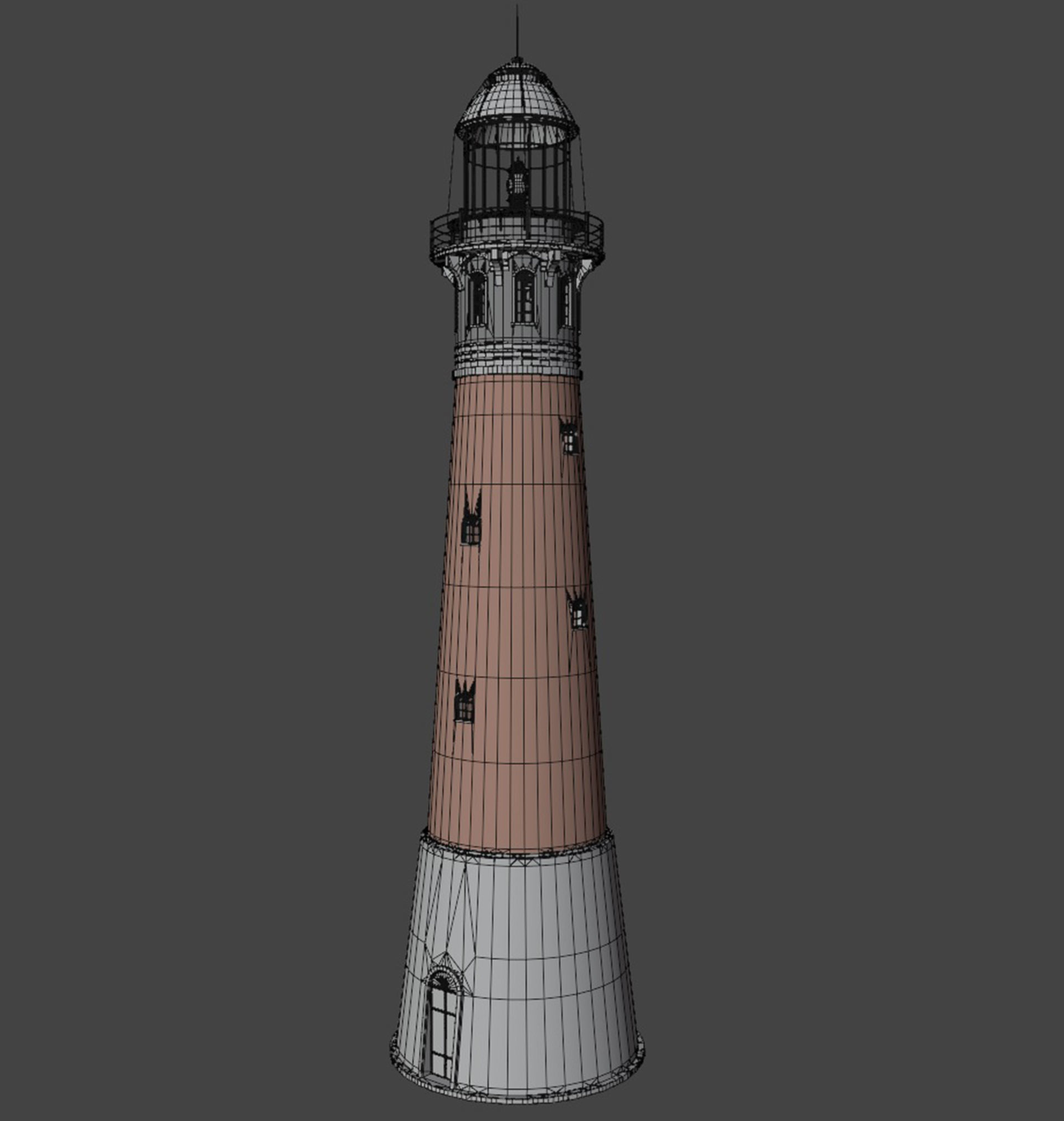 Lighthouse Scene Low-poly 3D model_7