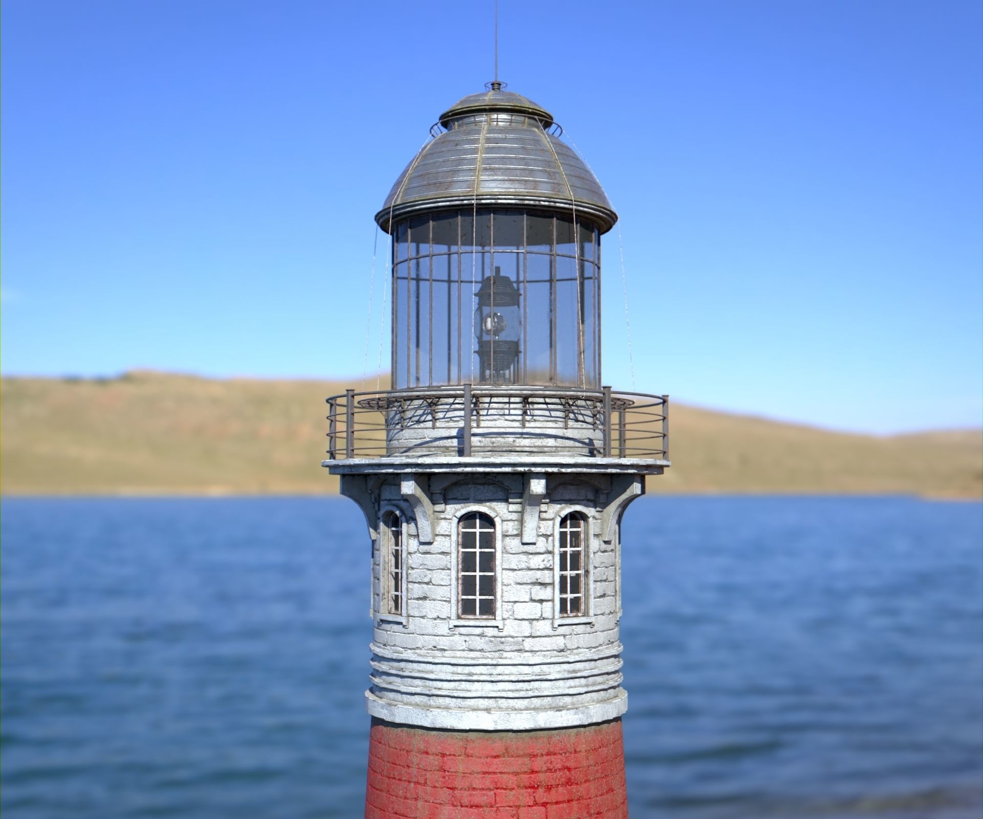 Lighthouse Scene Low-poly 3D model_2