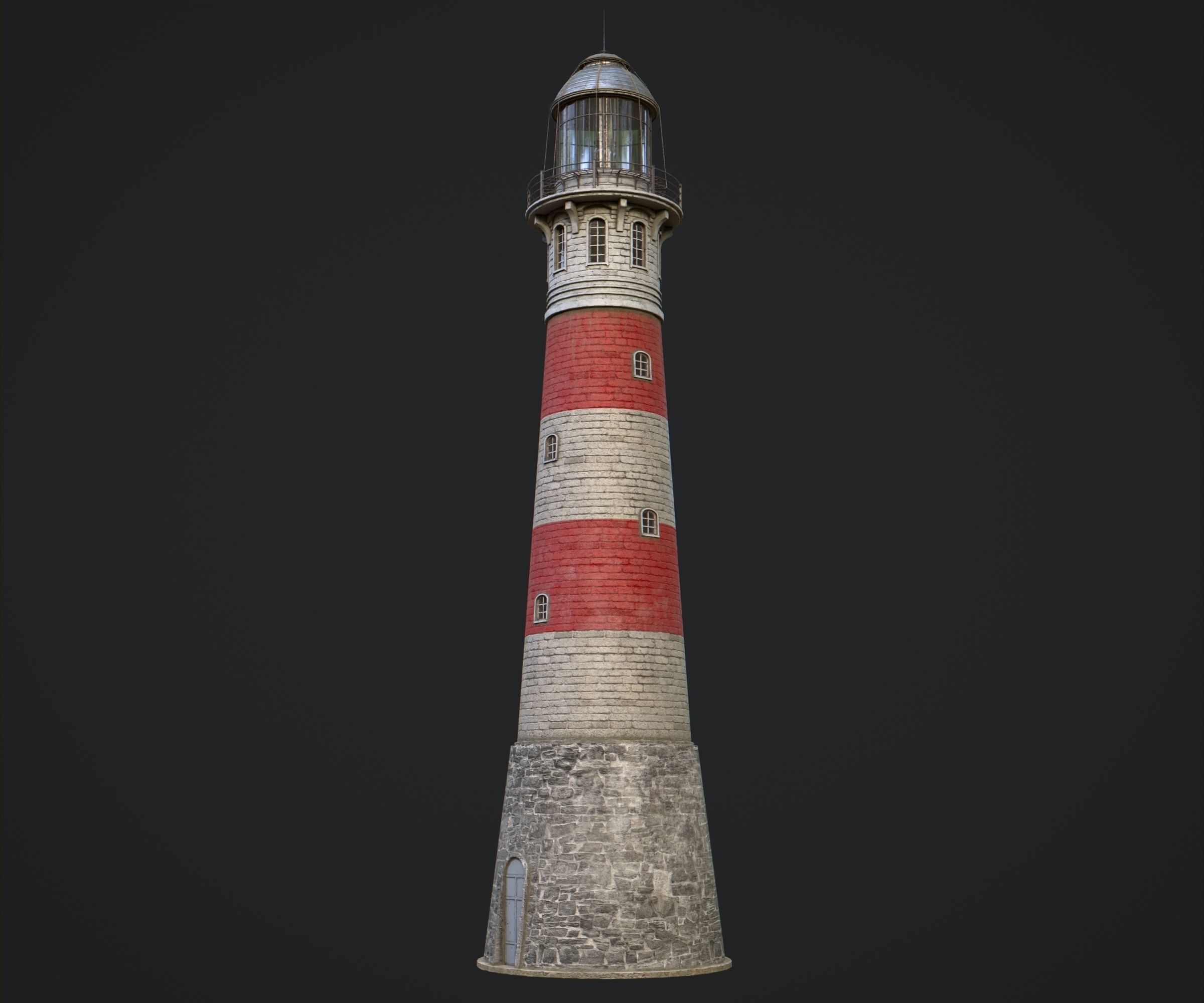 Lighthouse Scene Low-poly 3D model_4