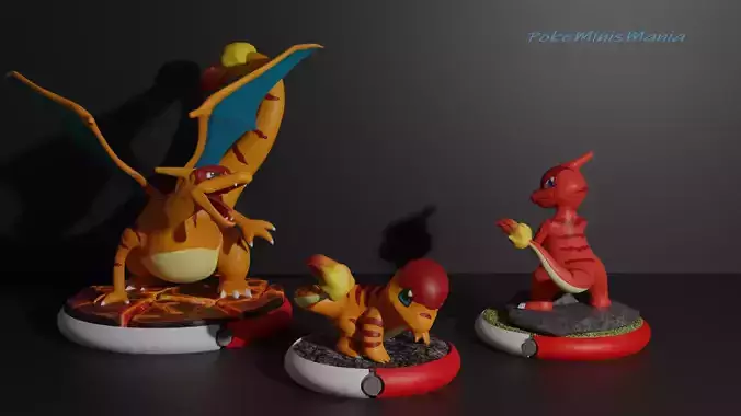 Clone Charmander Charmeleon and Charizard 3D print model 3D print model