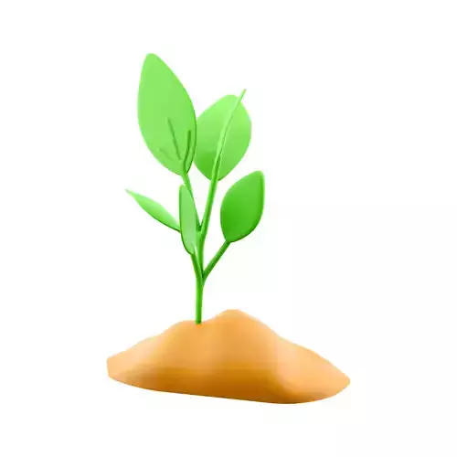 3d  plant cartoon icon