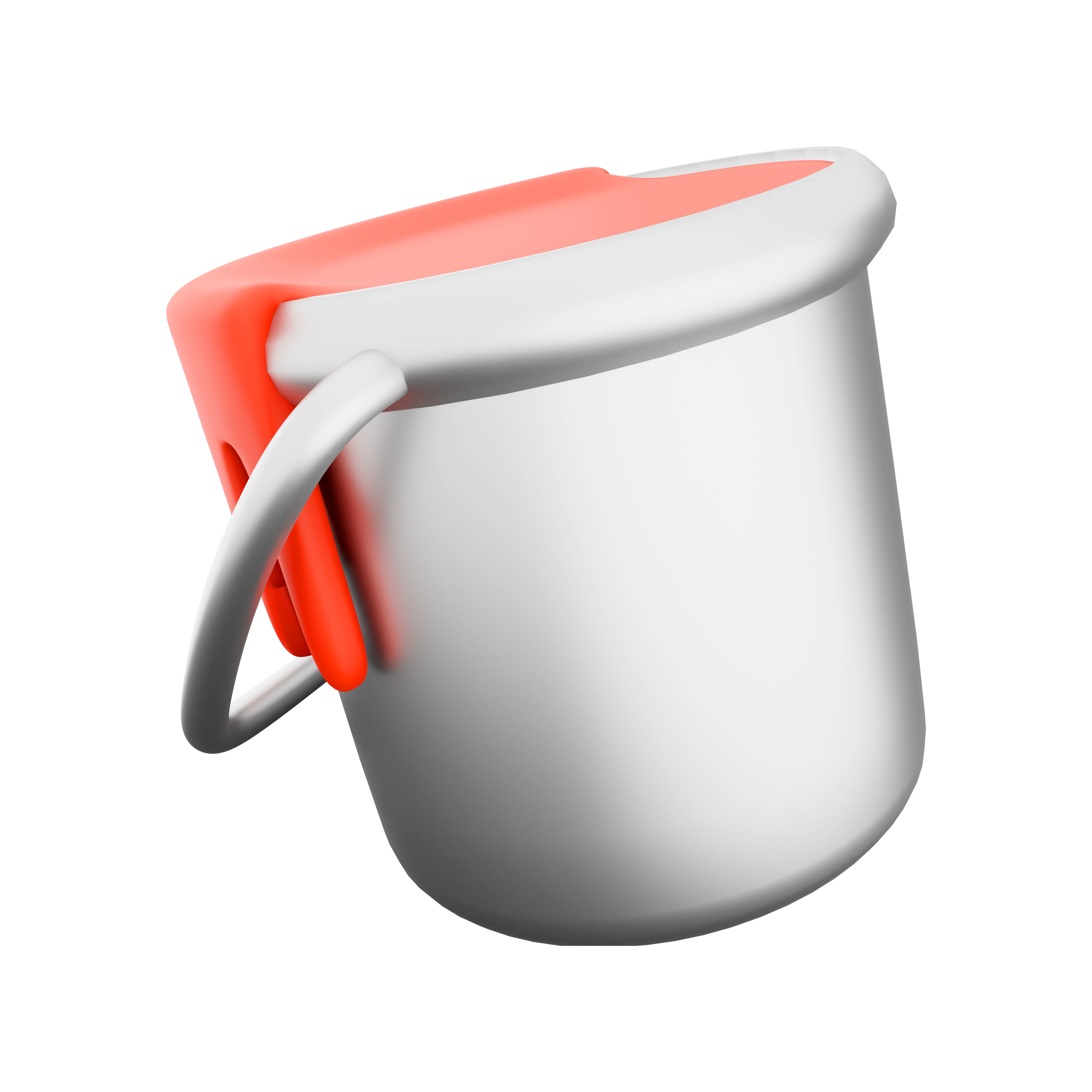 3d  open bucket with a paint color 3D model_4