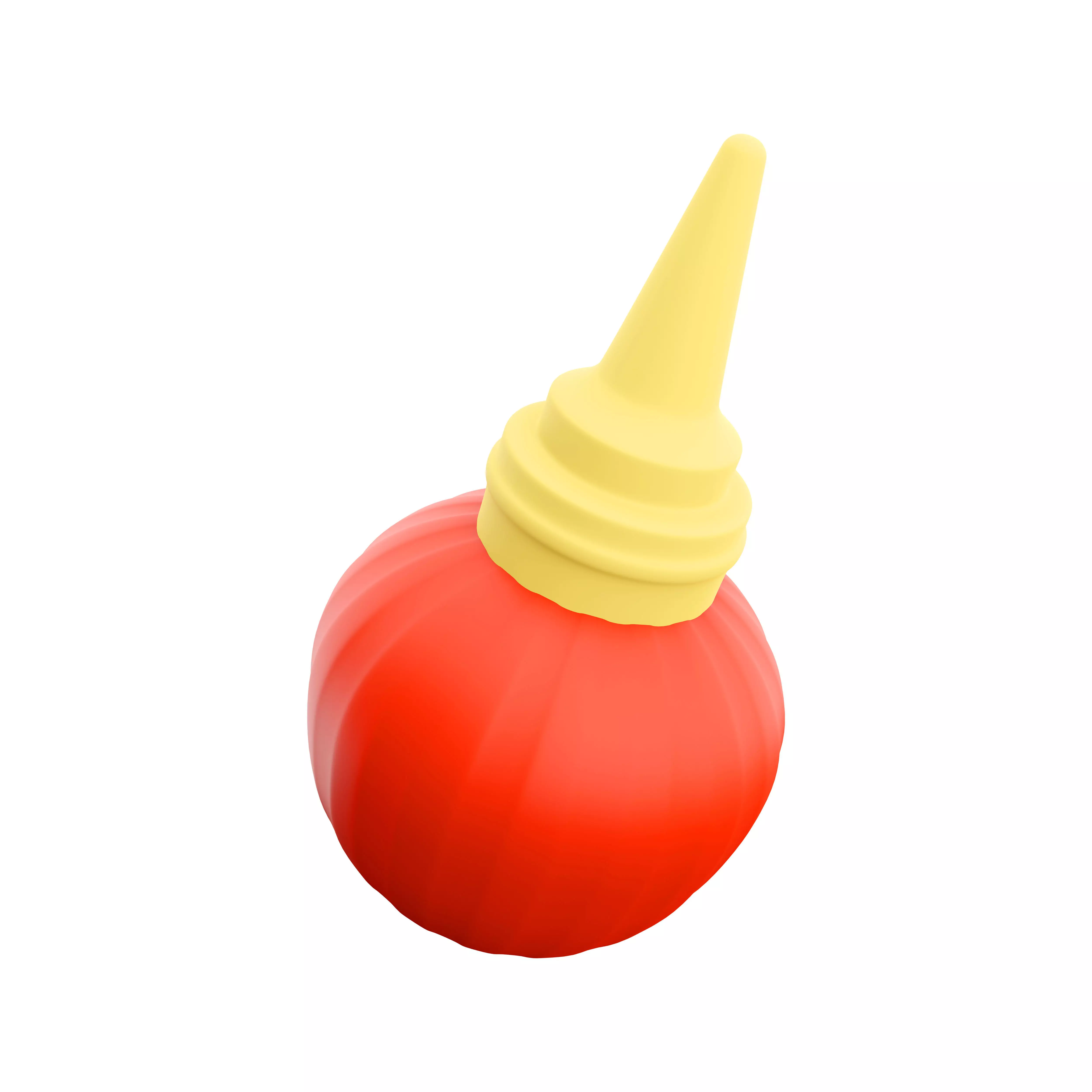 3d circle ice cream on white background 3D model