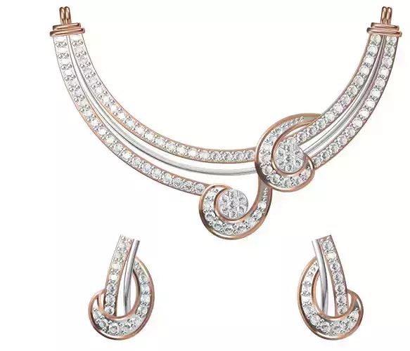 Women Earring Necklace Set STL JCD Details