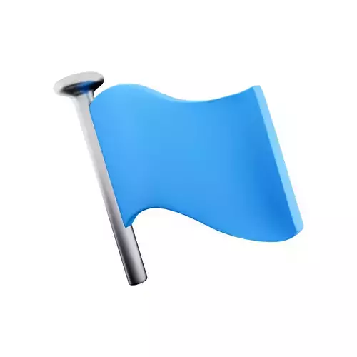 3d flag cartoon icon