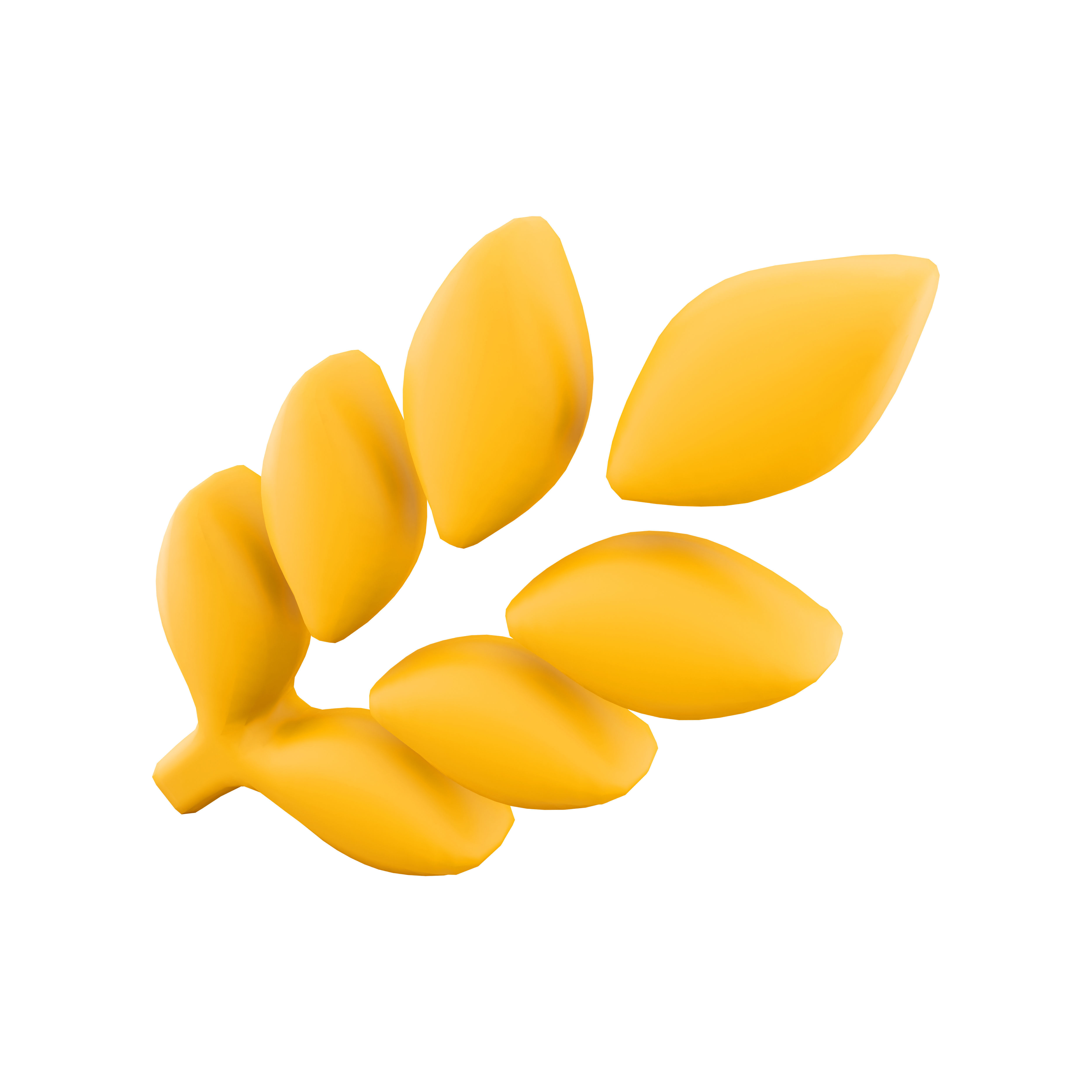 Wheat 3d cartoon  icon 3D model_3