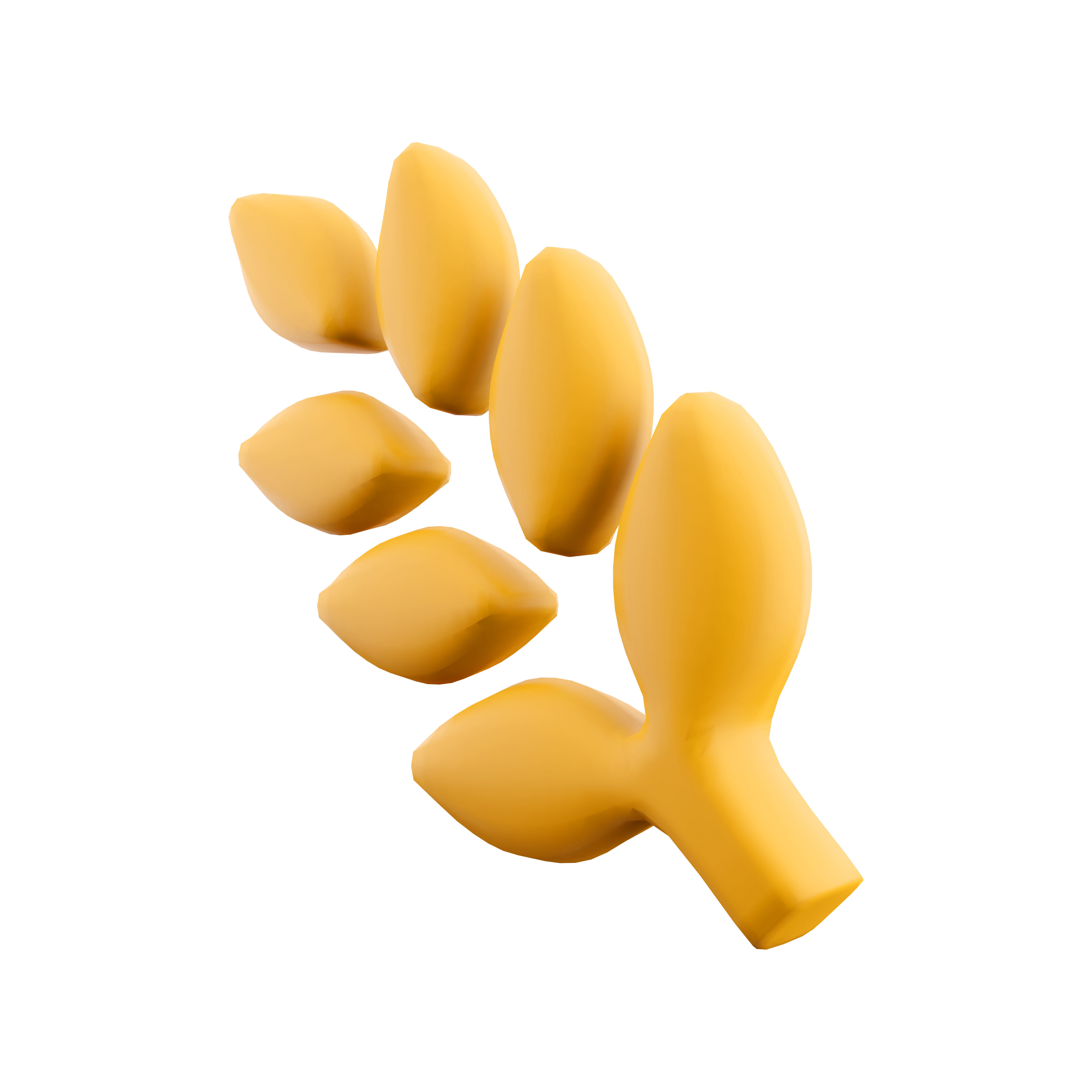 Wheat 3d cartoon  icon 3D model_4