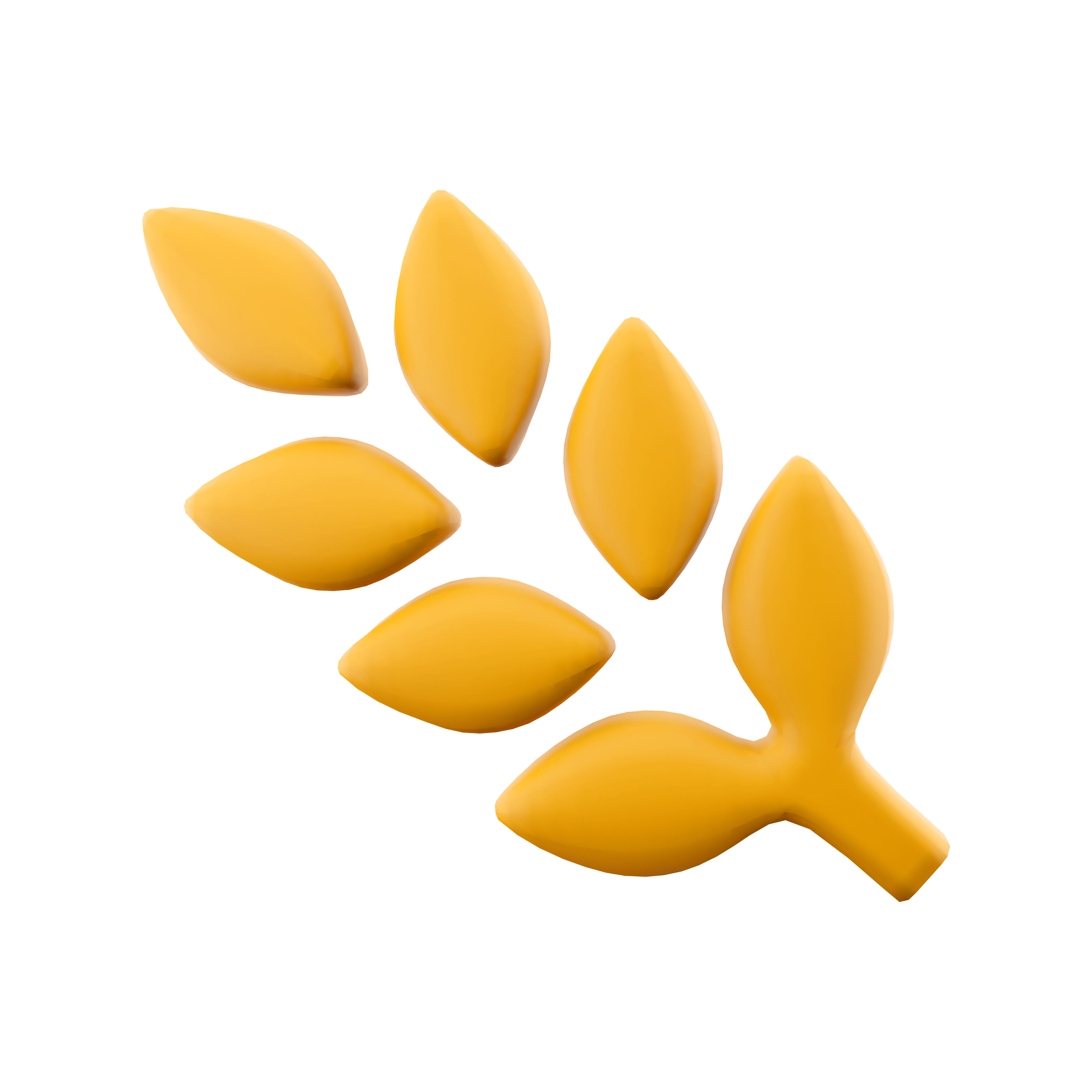 Wheat 3d cartoon  icon 3D model_2