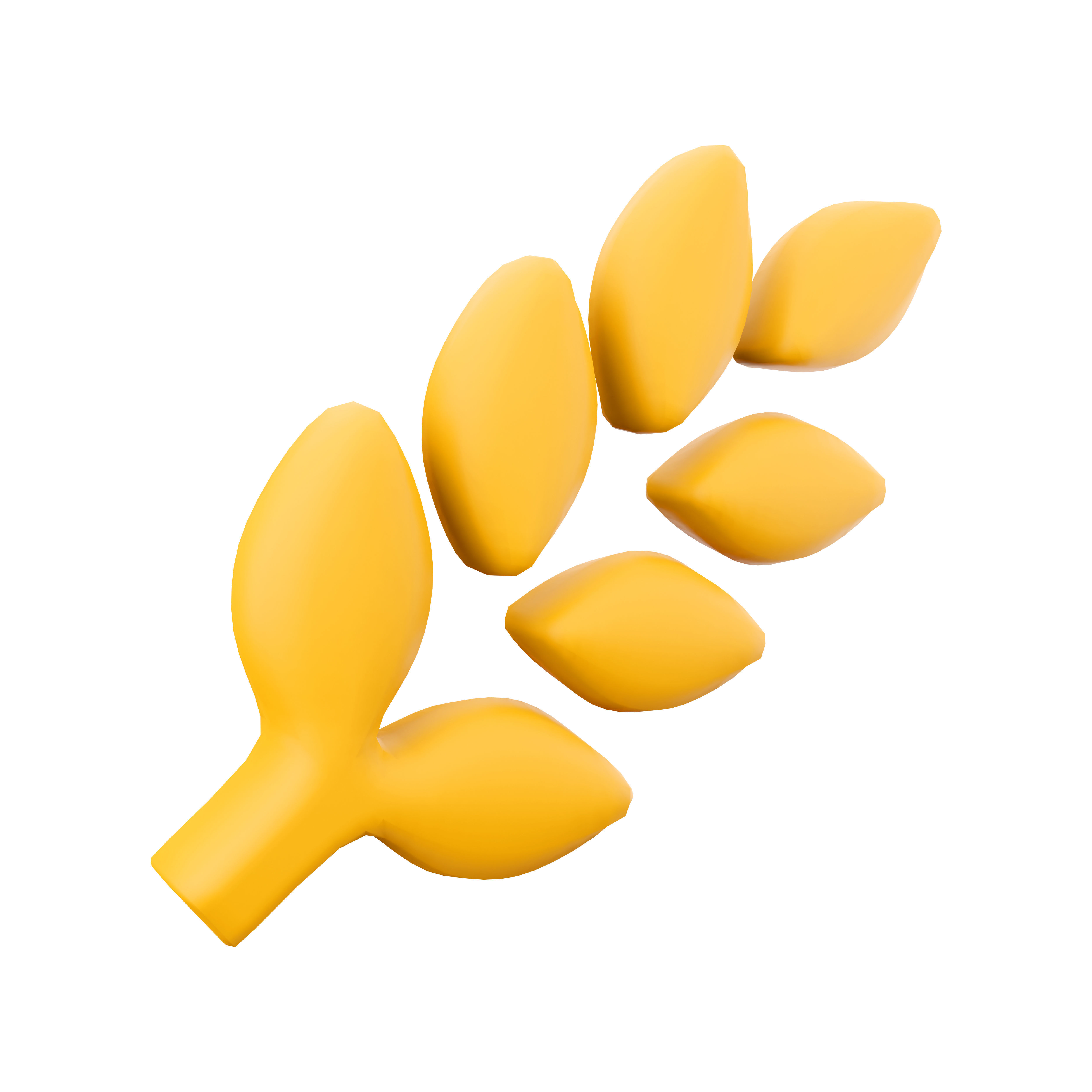 Wheat 3d cartoon  icon 3D model_5