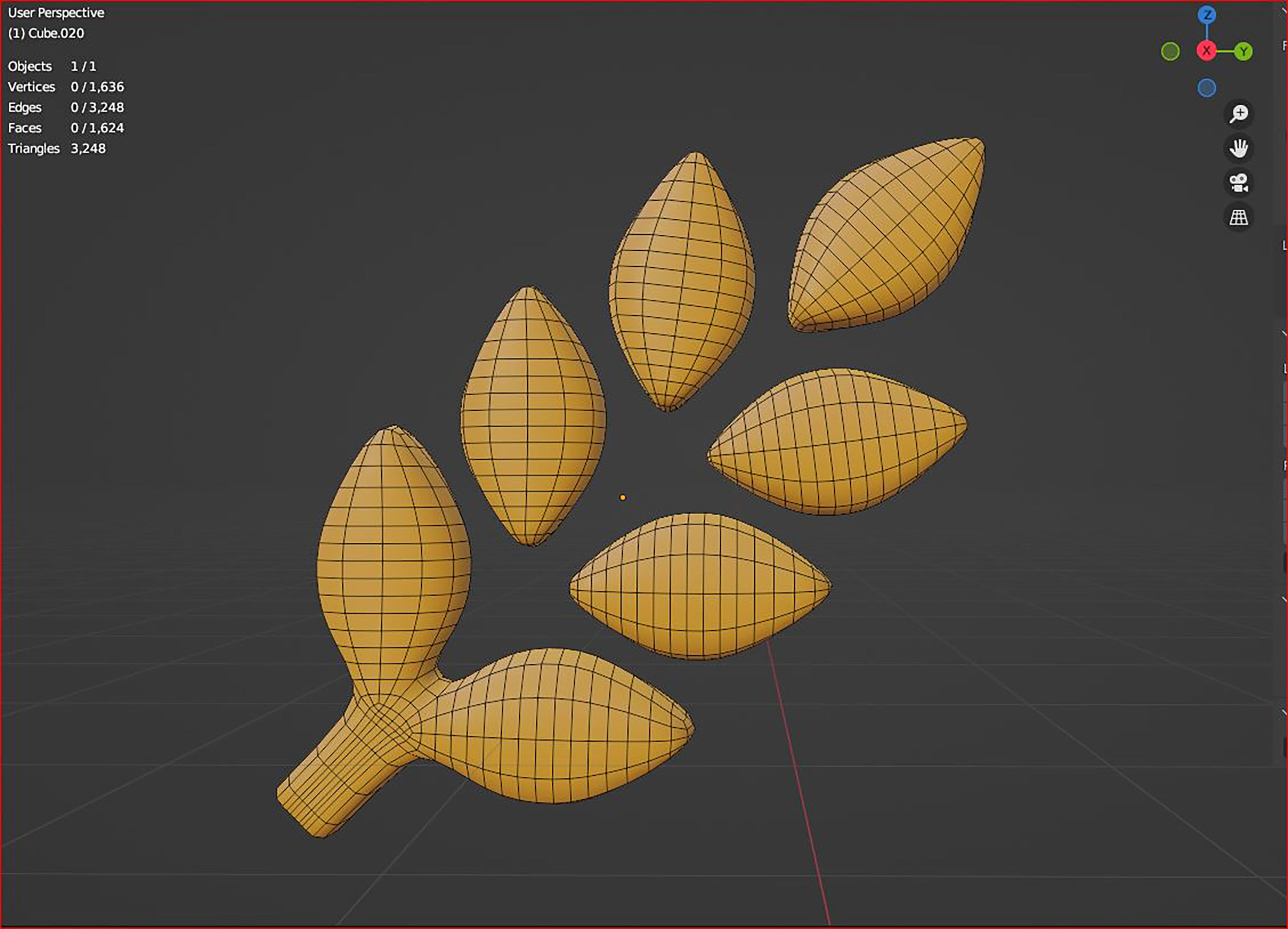 Wheat 3d cartoon  icon 3D model_6