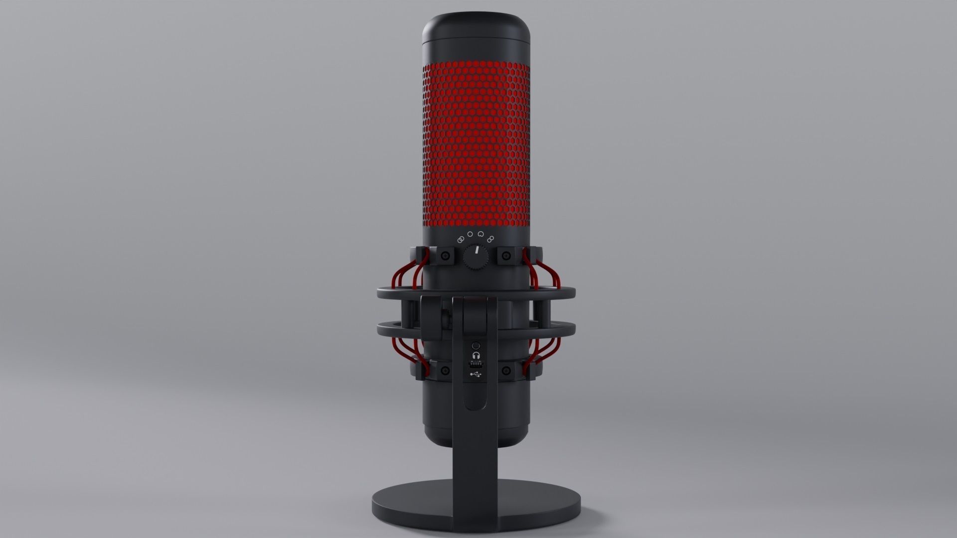 HyperX QuadCast Microphone 3D model_3