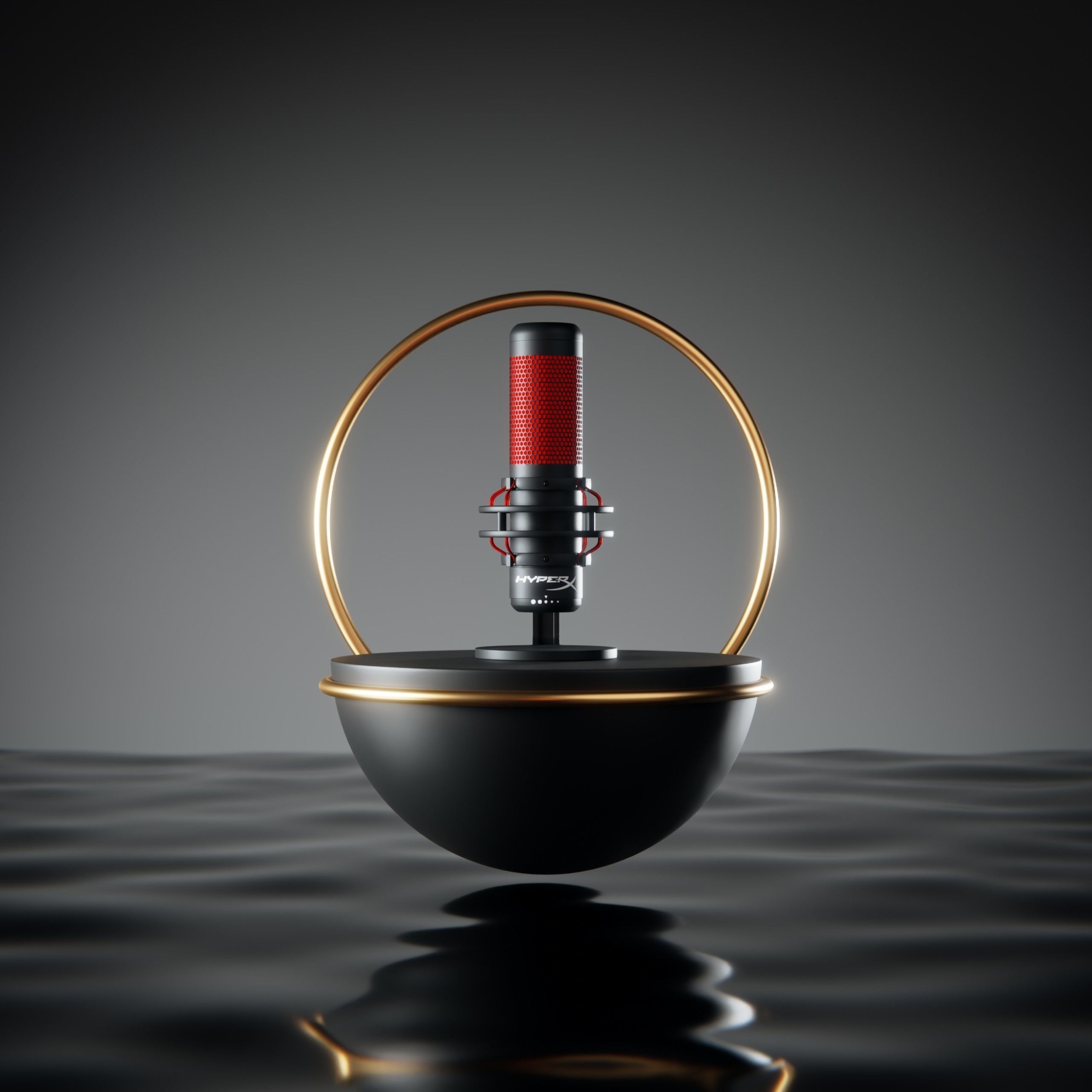 HyperX QuadCast Microphone 3D model_2