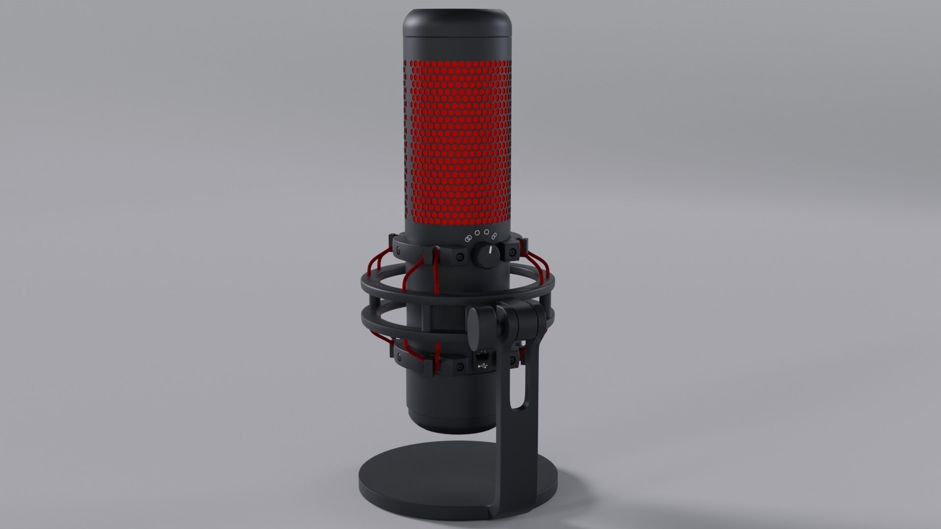 HyperX QuadCast Microphone 3D model_4