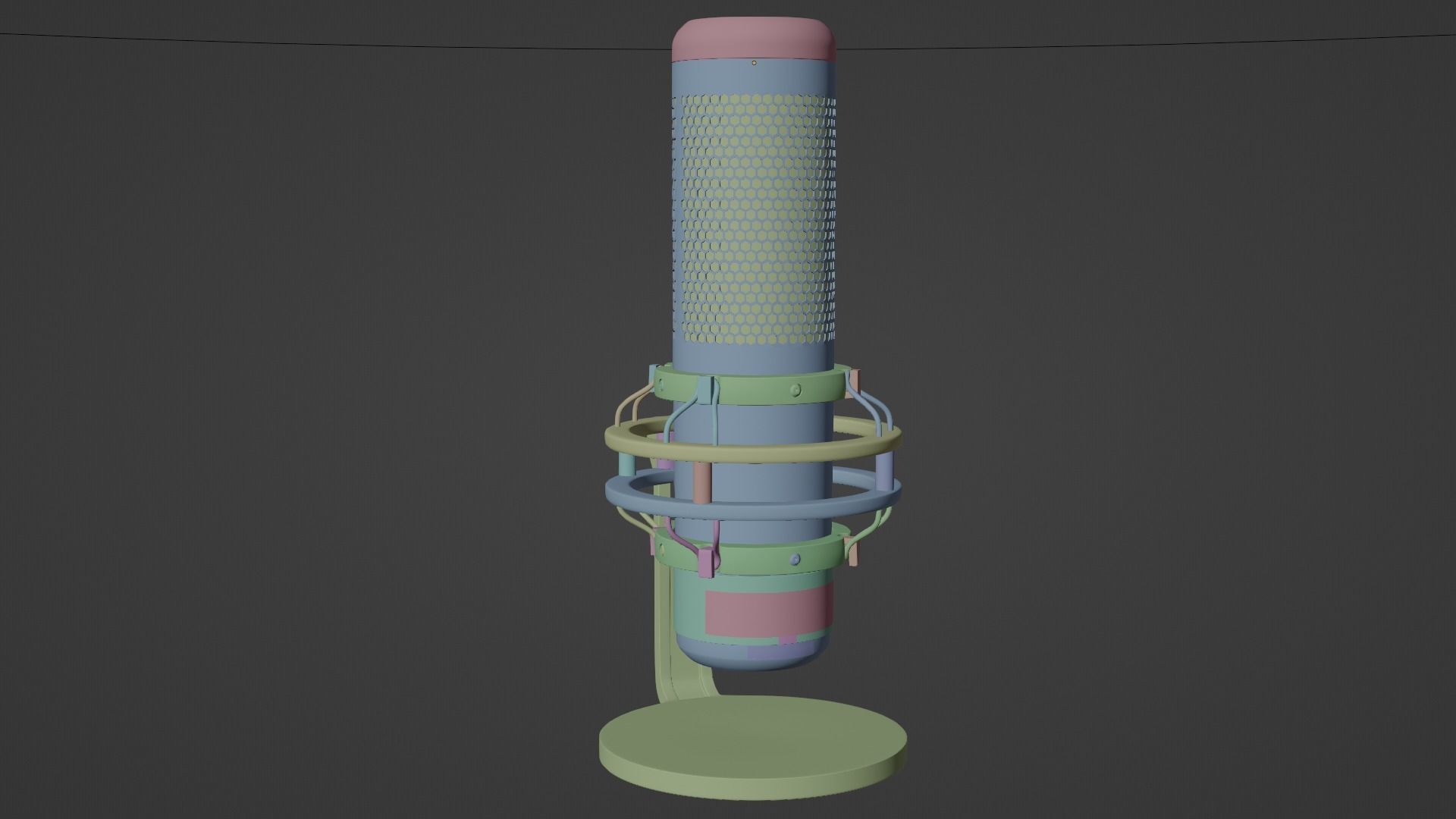 HyperX QuadCast Microphone 3D model_8