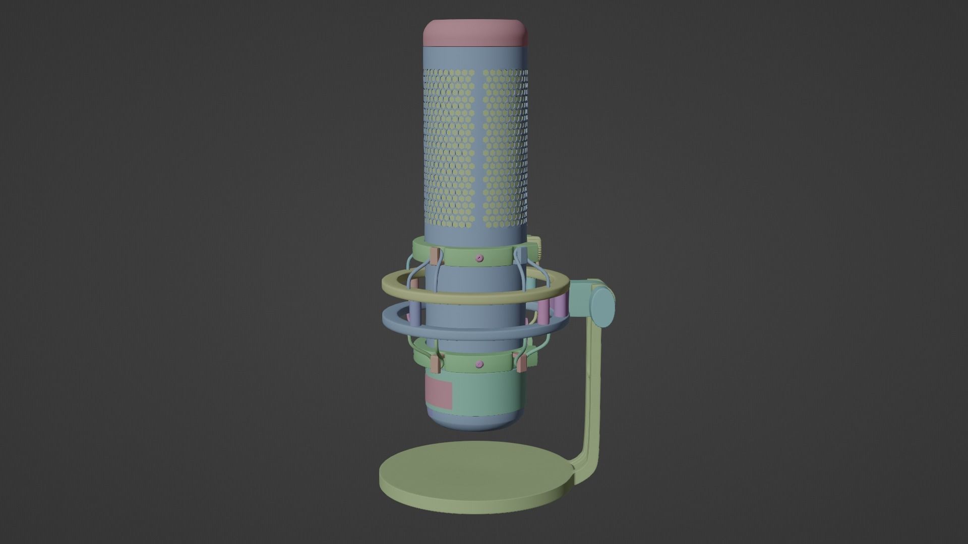 HyperX QuadCast Microphone 3D model_10