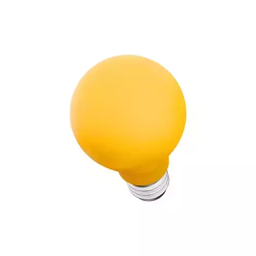3D lamp icon on white background