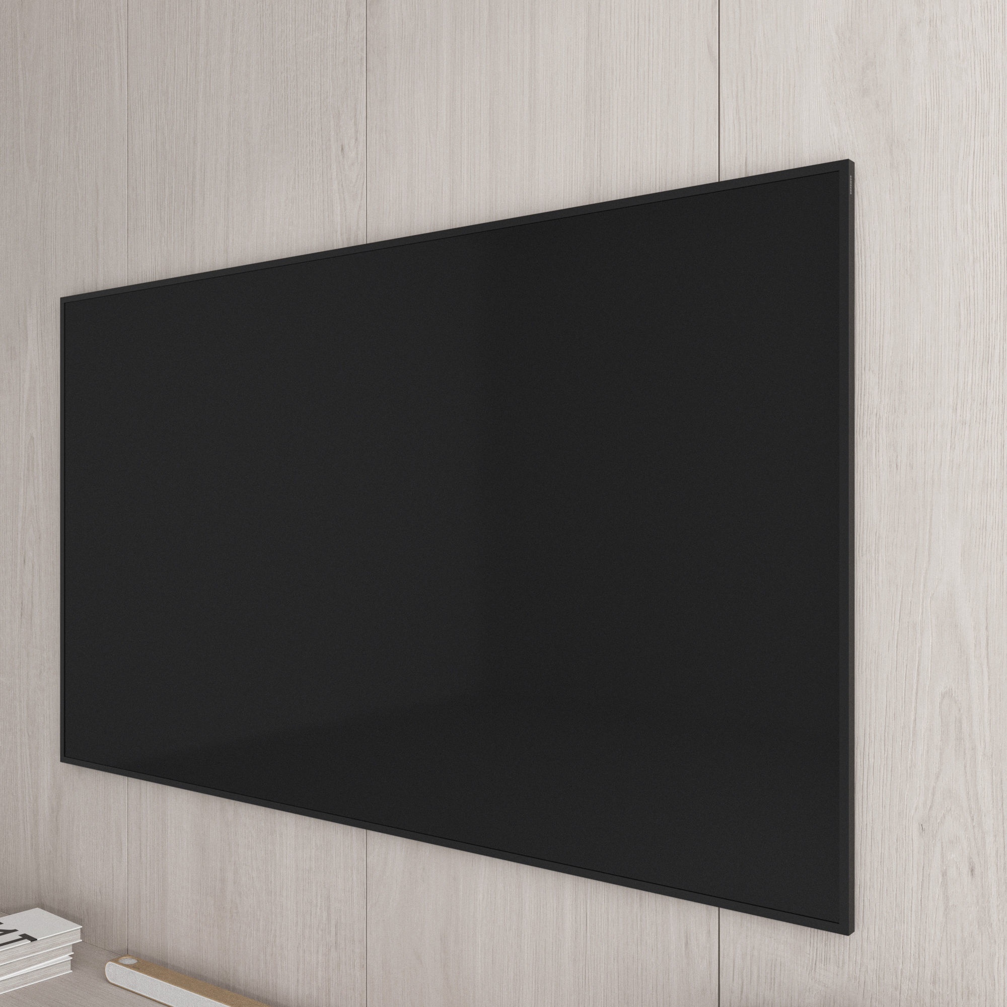 TV wall set 49 3D model_4